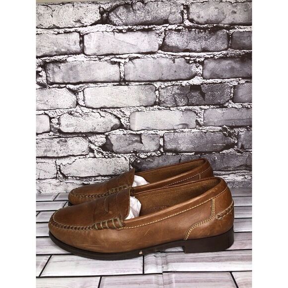 Kirkland Signature Brown Leather Penny Loafers Moc Toe Slip On Shoes Men Sz 10D - Picture 8 of 16